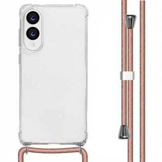 Imoshion Backcover met koord voor de Samsung Galaxy S25 Edge - Rose Gold Rosé goud