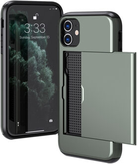 Imoshion Backcover met pasjeshouder voor de Apple iPhone 11 - Donkergroen