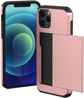 Imoshion Backcover met pasjeshouder voor de Apple iPhone 12 (Pro) - Rosé Goud