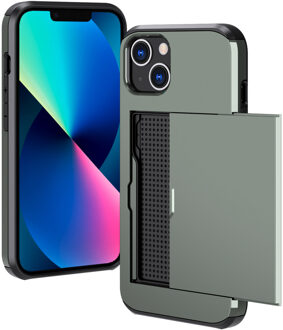 Imoshion Backcover met pasjeshouder voor de Apple iPhone 13 - Donkergroen