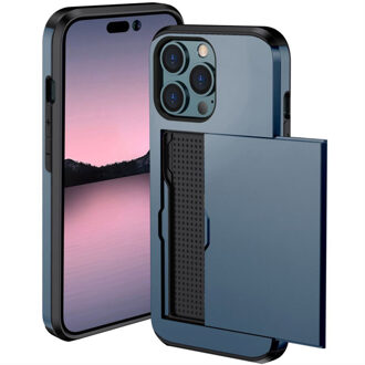 Imoshion Backcover met pasjeshouder voor de Apple iPhone 14 Pro - Donkerblauw