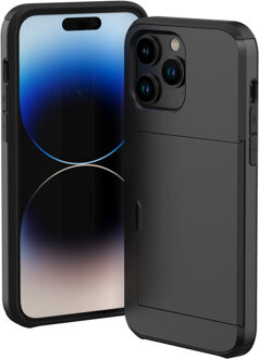 Imoshion Backcover met pasjeshouder voor de Apple iPhone 14 Pro - Zwart