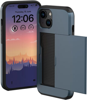 Imoshion Backcover met pasjeshouder voor de Apple iPhone 15 - Donkerblauw