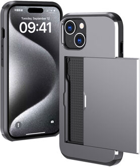 Imoshion Backcover met pasjeshouder voor de Apple iPhone 15 - Grijs
