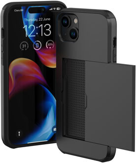 Imoshion Backcover met pasjeshouder voor de Apple iPhone 15 Plus - Zwart