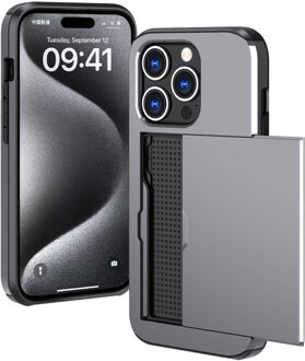 Imoshion Backcover met pasjeshouder voor de Apple iPhone 15 Pro - Grijs