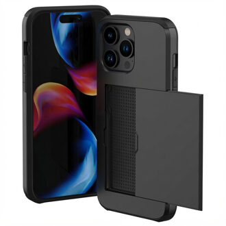 Imoshion Backcover met pasjeshouder voor de Apple iPhone 15 Pro Max - Zwart