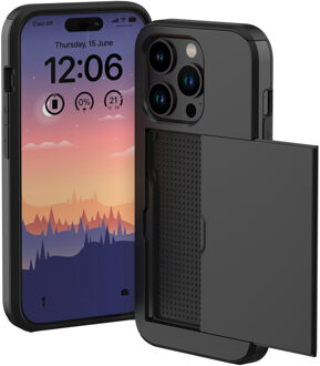 Imoshion Backcover met pasjeshouder voor de Apple iPhone 15 Pro - Zwart