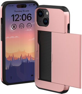 Imoshion Backcover met pasjeshouder voor de Apple iPhone 15 - Rosé Goud