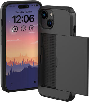 Imoshion Backcover met pasjeshouder voor de Apple iPhone 15 - Zwart