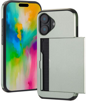 Imoshion Backcover met pasjeshouder voor de Apple iPhone 16 - Groen