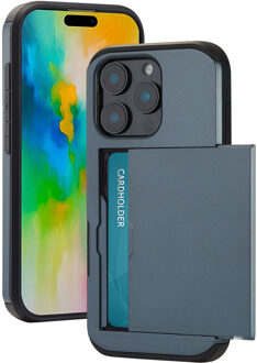 Imoshion Backcover met pasjeshouder voor de Apple iPhone 16 Pro - Donkerblauw