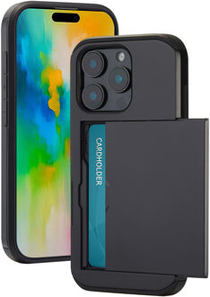 Imoshion Backcover met pasjeshouder voor de Apple iPhone 16 Pro - Zwart