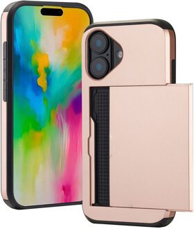 Imoshion Backcover met pasjeshouder voor de Apple iPhone 16 - Rosé Goud