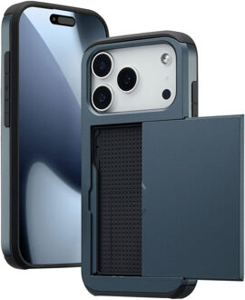 Imoshion Backcover met pasjeshouder voor de Apple iPhone 17 Pro - Donkerblauw