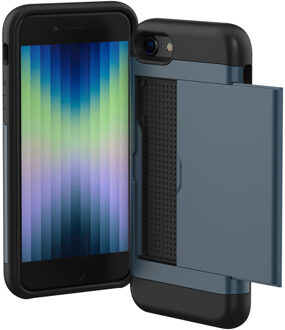 Imoshion Backcover met pasjeshouder voor de Apple iPhone SE (2022 / 2020) / 8 / 7 - Donkerblauw
