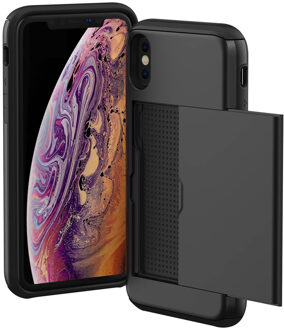 Imoshion Backcover met pasjeshouder voor de Apple iPhone X / Xs - Zwart
