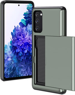 Imoshion Backcover met pasjeshouder voor de Samsung Galaxy S20 FE - Donkergroen