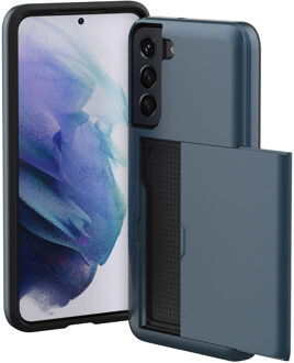 Imoshion Backcover met pasjeshouder voor de Samsung Galaxy S21 - Donkerblauw