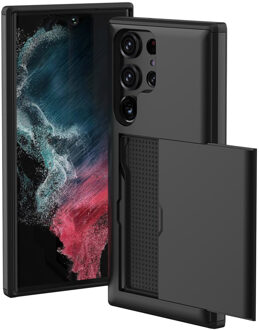 Imoshion Backcover met pasjeshouder voor de Samsung Galaxy S22 Ultra - Zwart