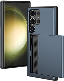 Imoshion Backcover met pasjeshouder voor de Samsung Galaxy S24 Ultra - Donkerblauw