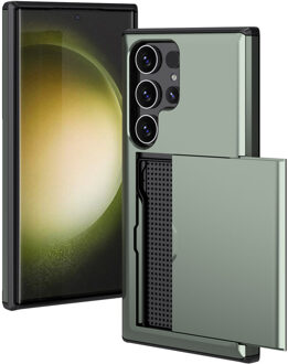 Imoshion Backcover met pasjeshouder voor de Samsung Galaxy S24 Ultra - Donkergroen