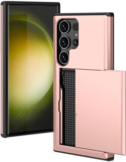 Imoshion Backcover met pasjeshouder voor de Samsung Galaxy S24 Ultra - Rosé Goud
