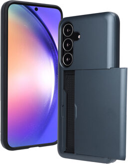 Imoshion Backcover met pasjeshouder voor de Samsung Galaxy S25 FE - Donkerblauw