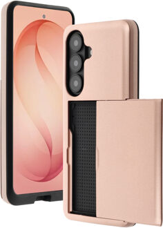 Imoshion Backcover met pasjeshouder voor de Samsung Galaxy S26 Plus - Rose Gold Rosé goud