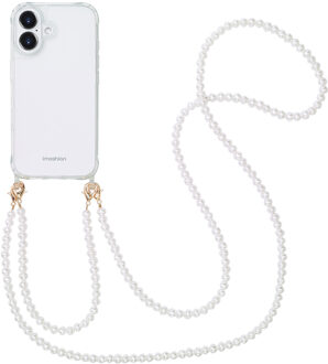 Imoshion Backcover met Telefoonkoorden voor de Apple iPhone 16 - Parels Transparant