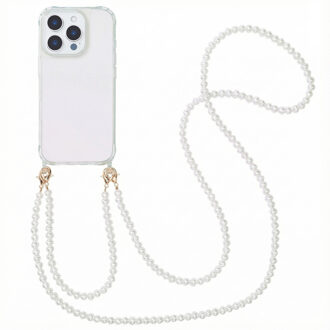 Imoshion Backcover met Telefoonkoorden voor de Apple iPhone 16 Pro - Parels Transparant