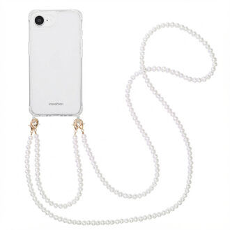 Imoshion Backcover met Telefoonkoorden voor de Apple iPhone 17e / 16e - Parels Transparant