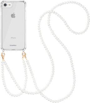 Imoshion Backcover met Telefoonkoorden voor de Apple iPhone SE (2022 / 2020) / 8 / 7 - Parels Transparant