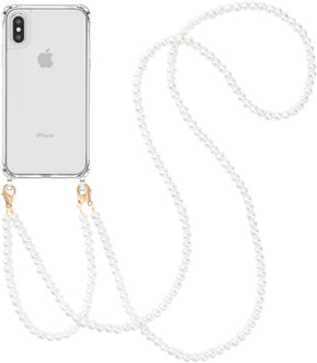 Imoshion Backcover met Telefoonkoorden voor de Apple iPhone X / Xs - Parels Transparant