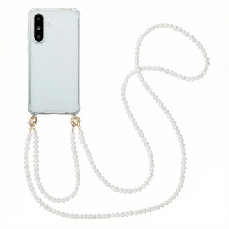 Imoshion Backcover met Telefoonkoorden voor de Samsung Galaxy A56 - Parels Transparant