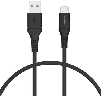 Imoshion Braided USB-C naar USB kabel - 0,5 meter - Zwart - One size
