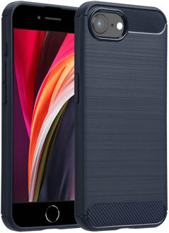 Imoshion Brushed Backcover voor de Apple iPhone 17e / 16e - Donkerblauw