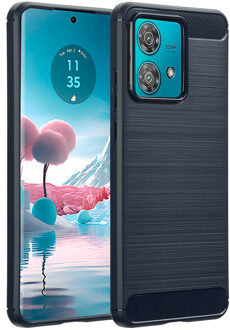 Imoshion Brushed Backcover voor de Motorola Edge 40 Neo - Donkerblauw