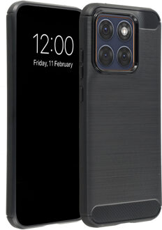 Imoshion Brushed Backcover voor de Motorola Edge 70 Fusion - Zwart