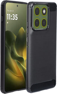 Imoshion Brushed Backcover voor de Motorola Edge 70 - Zwart