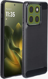 Imoshion Brushed Backcover voor de Motorola Edge 70 - Zwart