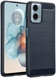 Imoshion Brushed Backcover voor de Motorola Moto G04 / G24 - Donkerblauw