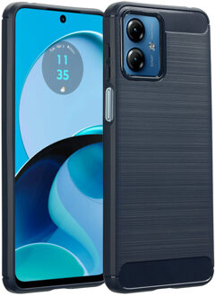 Imoshion Brushed Backcover voor de Motorola Moto G14 - Donkerblauw