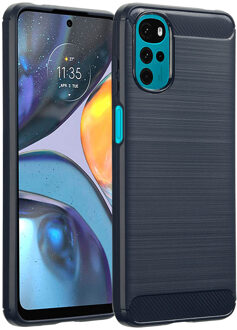 Imoshion Brushed Backcover voor de Motorola Moto G22 - Donkerblauw