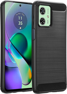 Imoshion Brushed Backcover voor de Motorola Moto G54 - Zwart