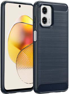 Imoshion Brushed Backcover voor de Motorola Moto G73 - Donkerblauw