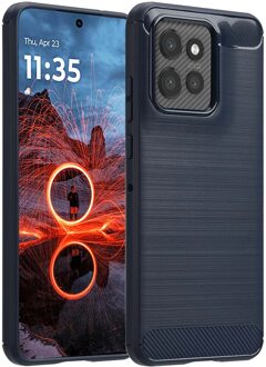 Imoshion Brushed Backcover voor de Motorola Thinkphone 25 / Motorola Edge 50 Neo / Edge 60 Neo - Donkerblauw