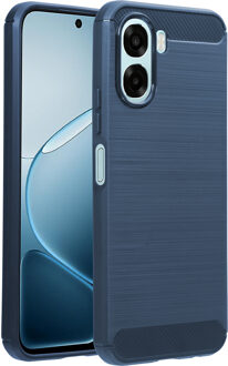 Imoshion Brushed Backcover voor de Oppo A6x (5G) - Donkerblauw