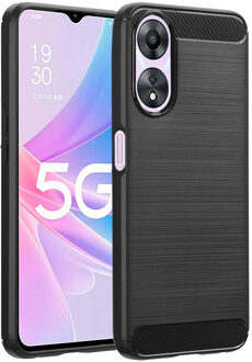 Imoshion Brushed Backcover voor de Oppo A78 (4G) - Zwart