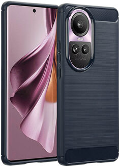 Imoshion Brushed Backcover voor de Oppo Reno 10 / 10 Pro - Donkerblauw